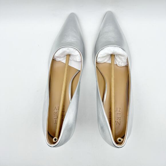 Naturalizer Womens Everly Pumps US 11 Wide EU 42 Silver Leather NWOB - Picture 10 of 12